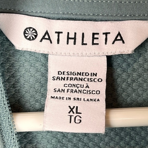 ATHLETA Girl Power Up Half Zip Top Pullover XL Sodalite Blue - Picture 2 of 14